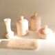 Mid Century Pink Alabaster Vanity or Bathroom Set, Handmade in Spain ci. 1960s
