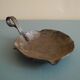 antique brutalist wrought iron ashtray, vintage decor