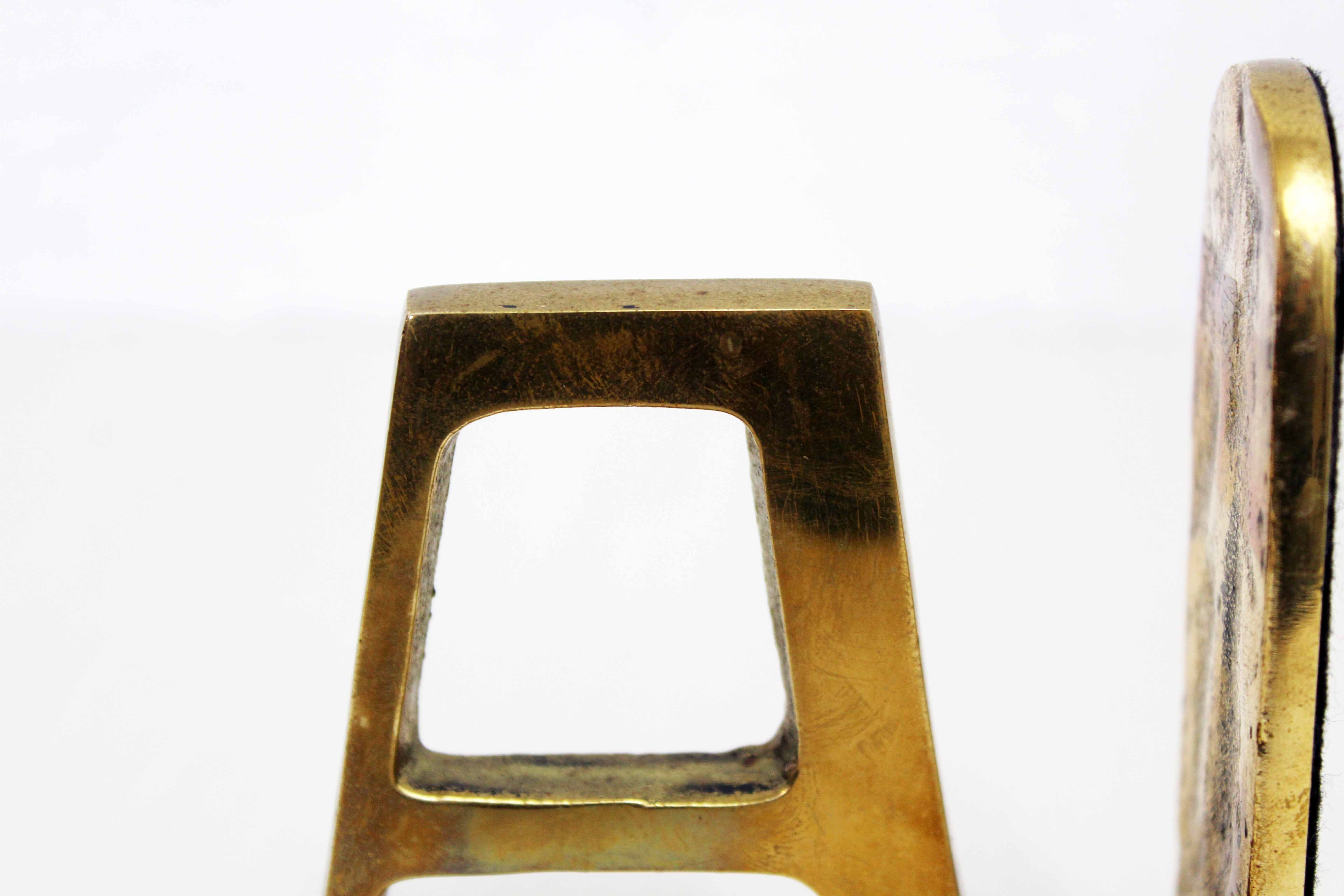 Bookends "Alpha Omega" brass