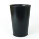 Mid-Century paper bin by Carl Auböck in black leather and brass, Austria, 1950s.