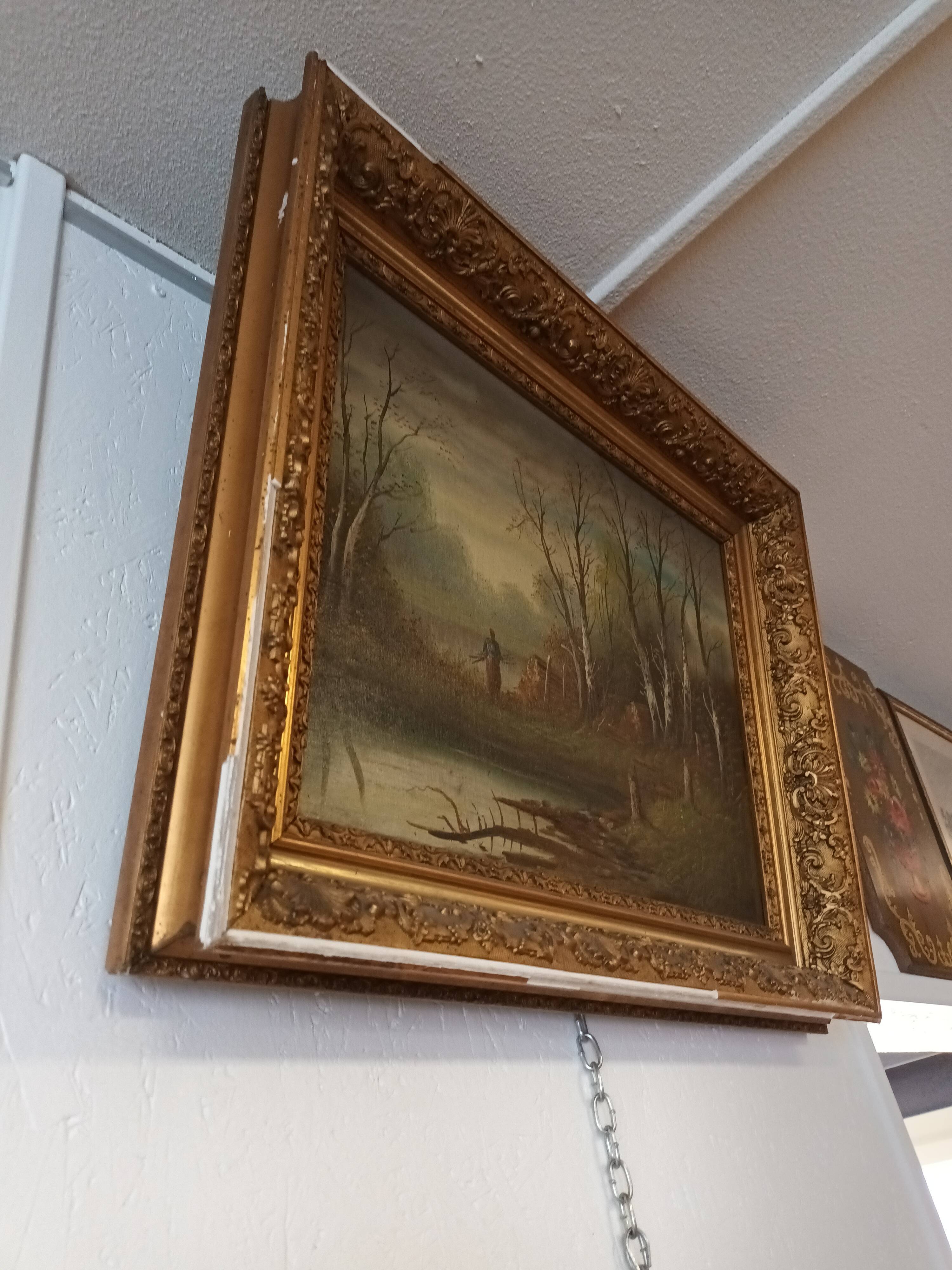 Tableau sous bois XIX ème