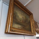 Painting under wood XIX th