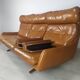 Scandinavian fawn leather sofa