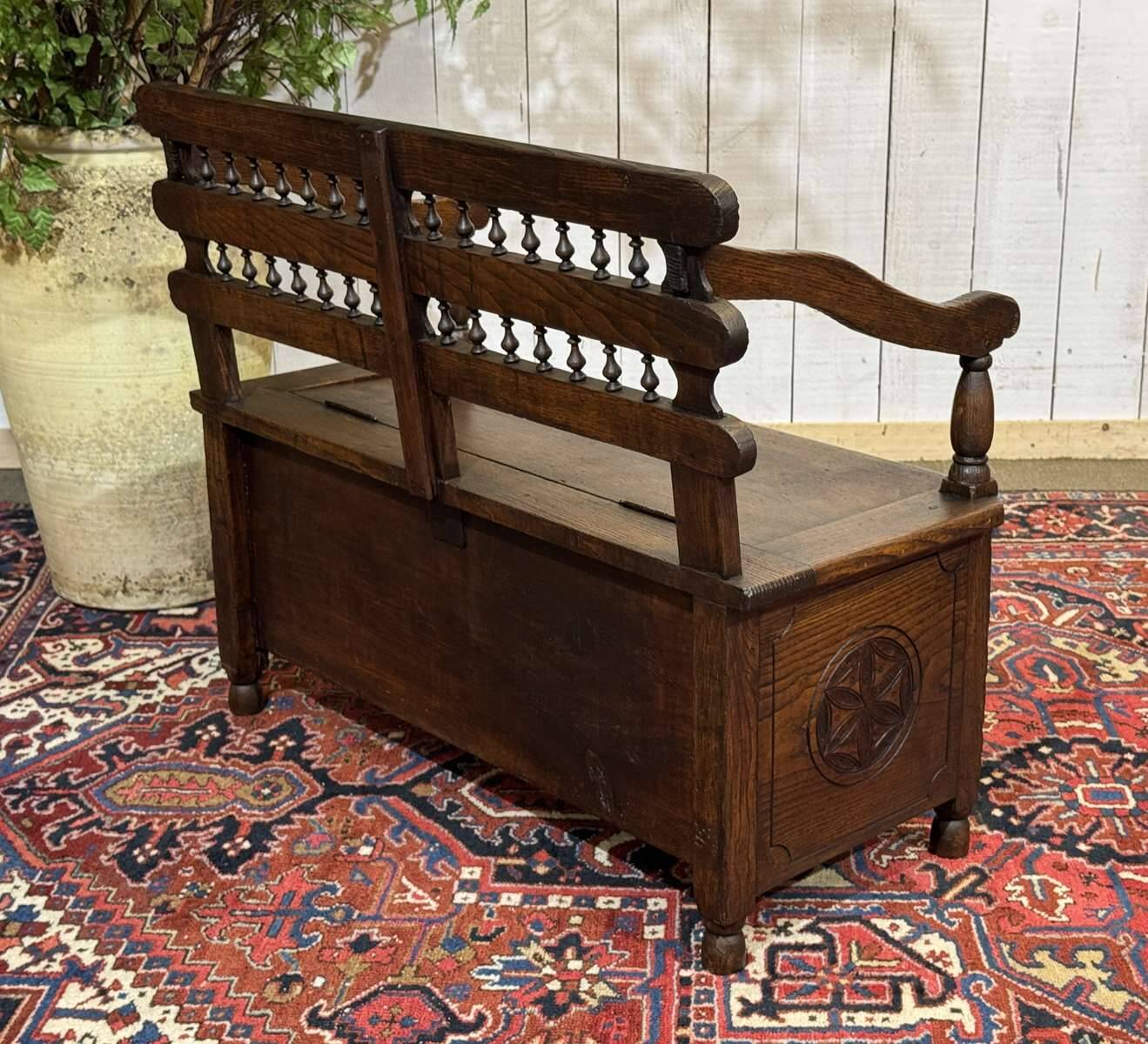 Chestnut bank chest from the 19th century.