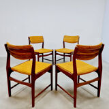Vintage Danish dining chairs 'Orange elegance'
