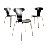 Ensemble de 3 chaises 31105 Arne Jacobsen 1er édition