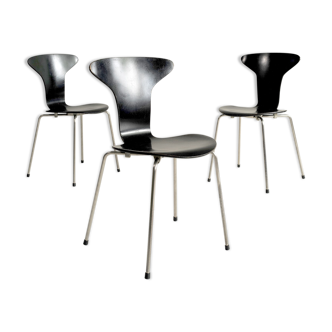 Ensemble de 3 chaises 31105 Arne Jacobsen 1er édition