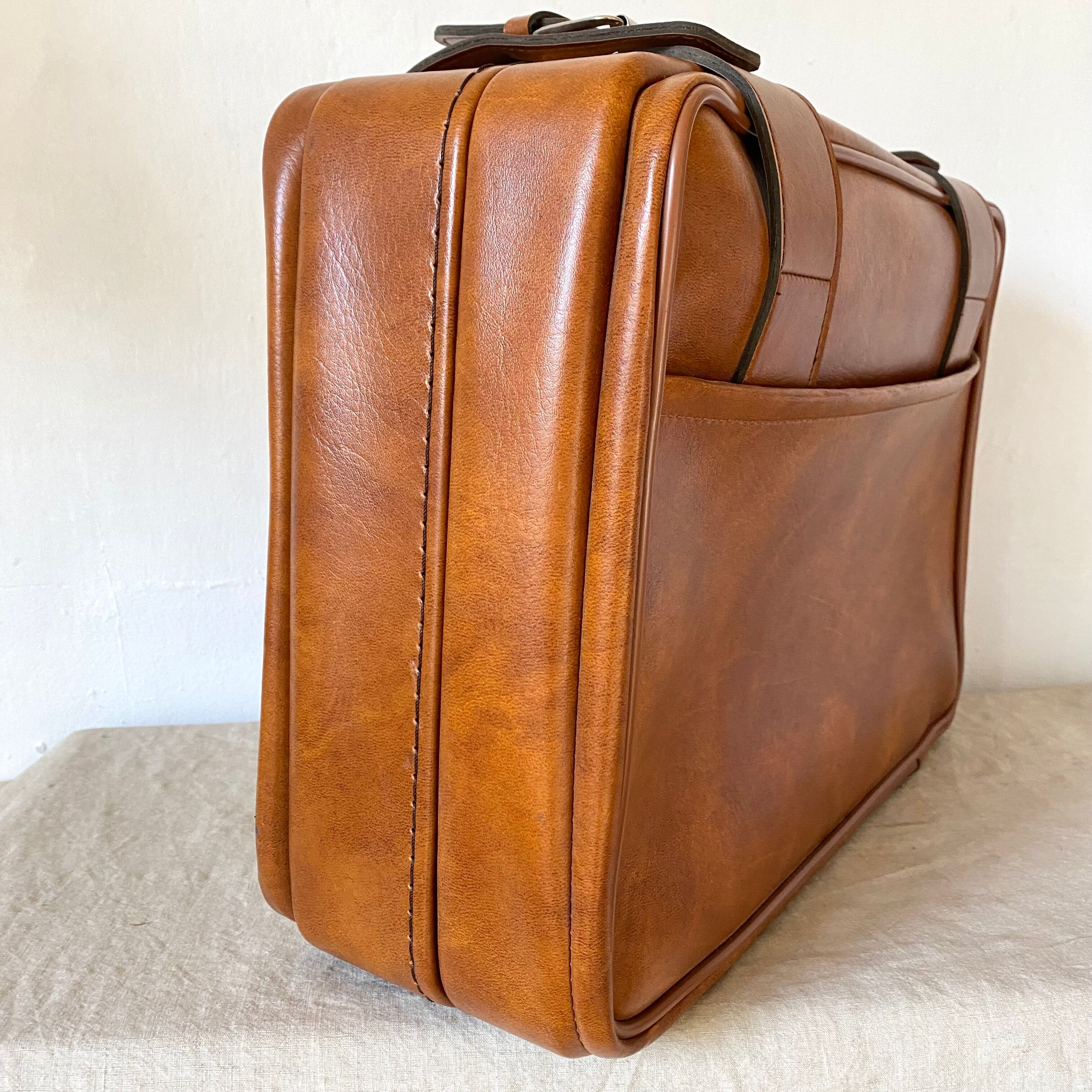 Vintage imitation leather suitcase