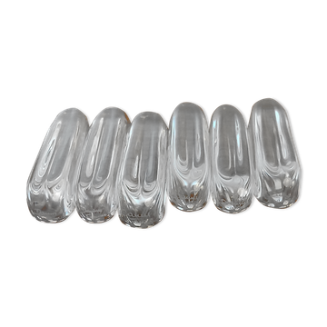 Coffret 6 porte-couteaux cristal daum  1960