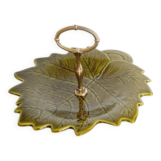 Fruit dish in slip, Sarreguemines earthenware, bowl