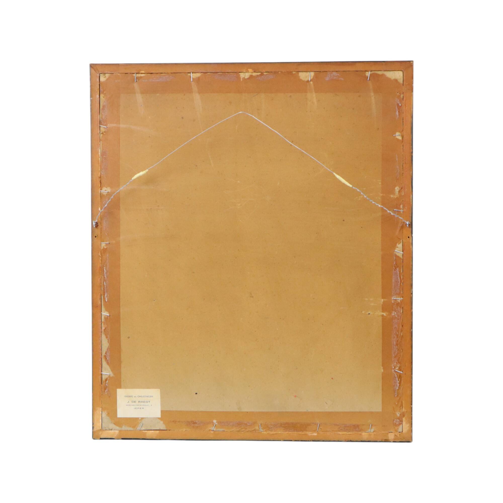 African Girl Art Painting on Paper Weyne 66x56cm