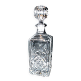 Junon LEMBERG Chantilly style square crystal whisky decanter