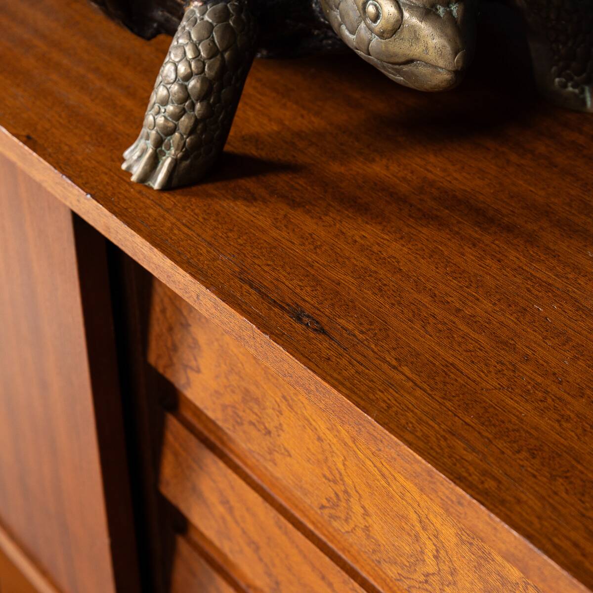 Vintage 20thc italian modular teak wall cabinet c.1960