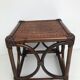 Bedside table stool in vintage cannage rattan