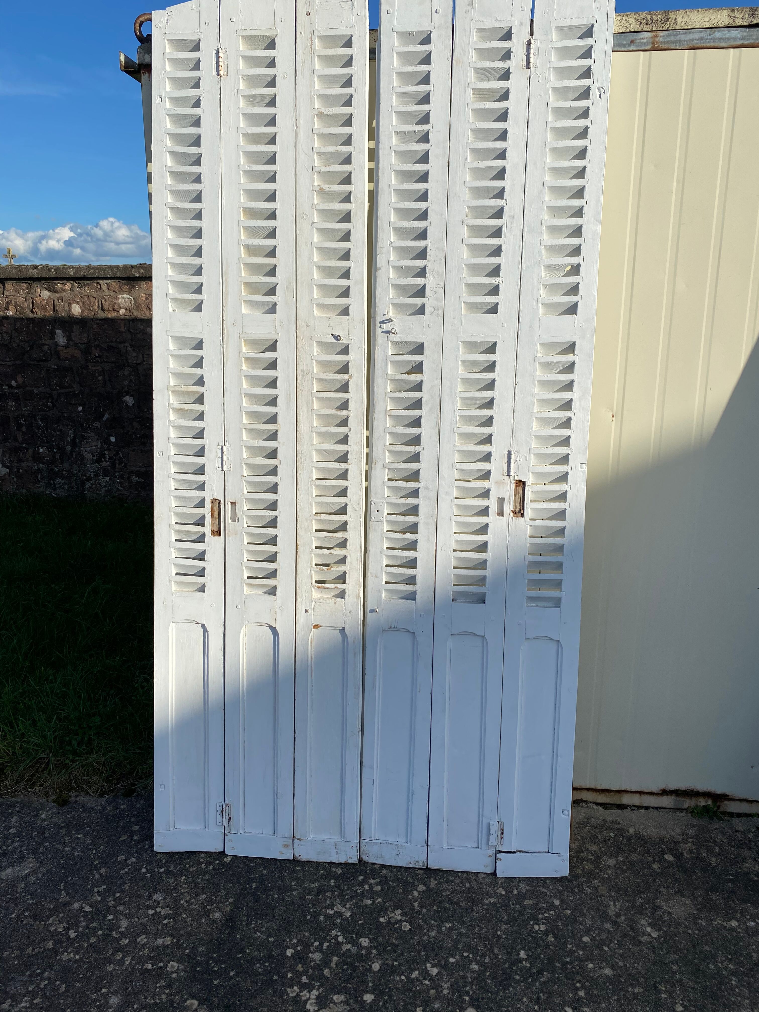 Shutters with folding leaves