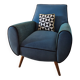 Fauteuil club bleu canard
