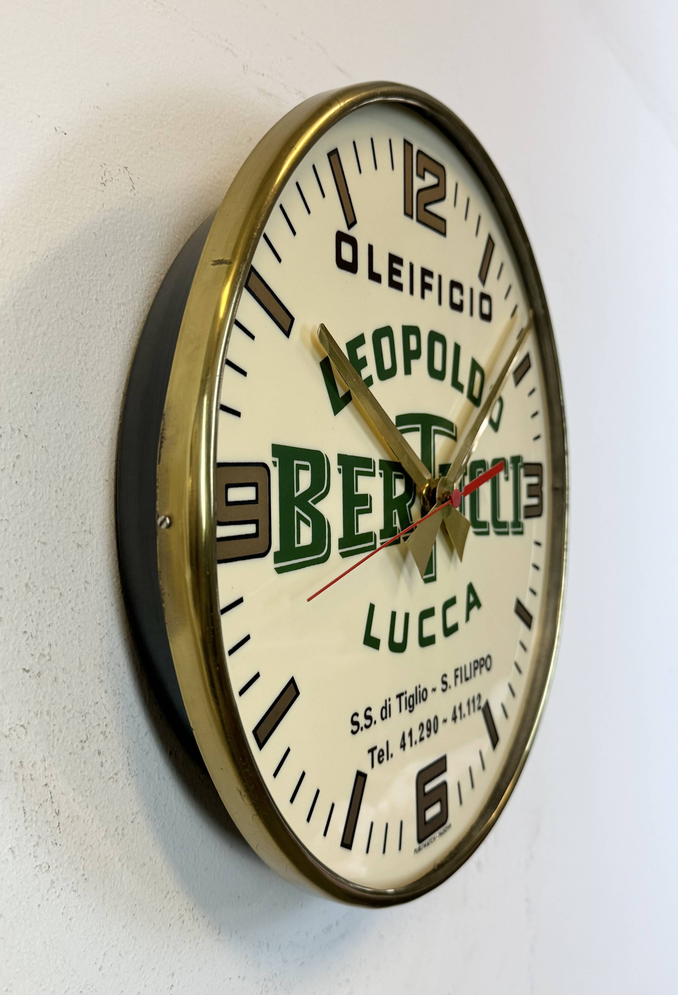 Vintage italian advertising wall clock, 1970s