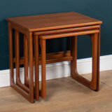Retro teak 1960s set of 3 nesting coffee tables