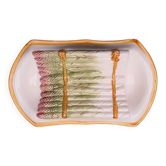 Asparagus dish in earthenware
