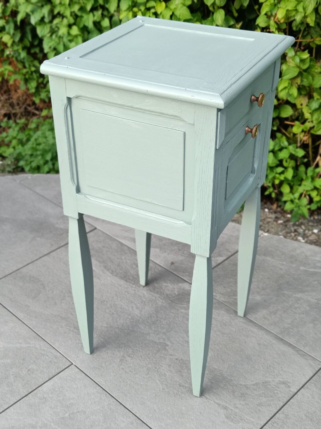 Repurposed bedside table