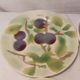 Set of 4 plates in St Clément Barbotine - Majolica - Fruits
