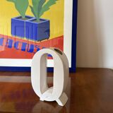 Space age Q letter shaped ceramic vase, Marcel Radureau France 1970