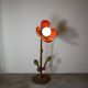 Inlaid and lacquered wooden floor lamp, 1960s.