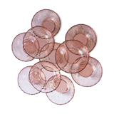 Set of 10 Arcoroc Rosaline bowls