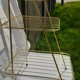 Golden metal side table 60s