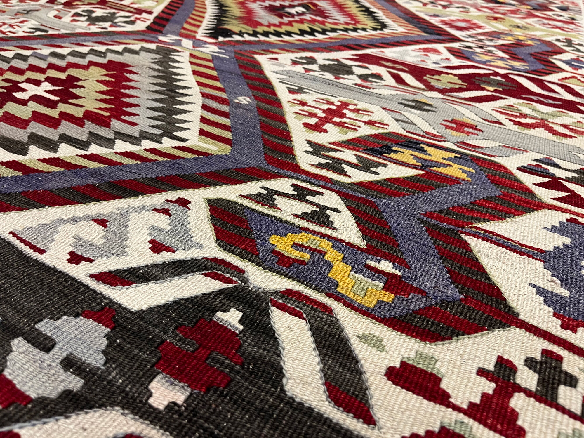 Handwoven Vintage Wool Rug Traditional Turkish Area Rug- 156x312cm