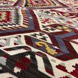 Handwoven Vintage Wool Rug Traditional Turkish Area Rug- 156x312cm