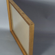 Beaded frame 34,5x28 foliage 30x24 cm gilded stucco wood with glass SB