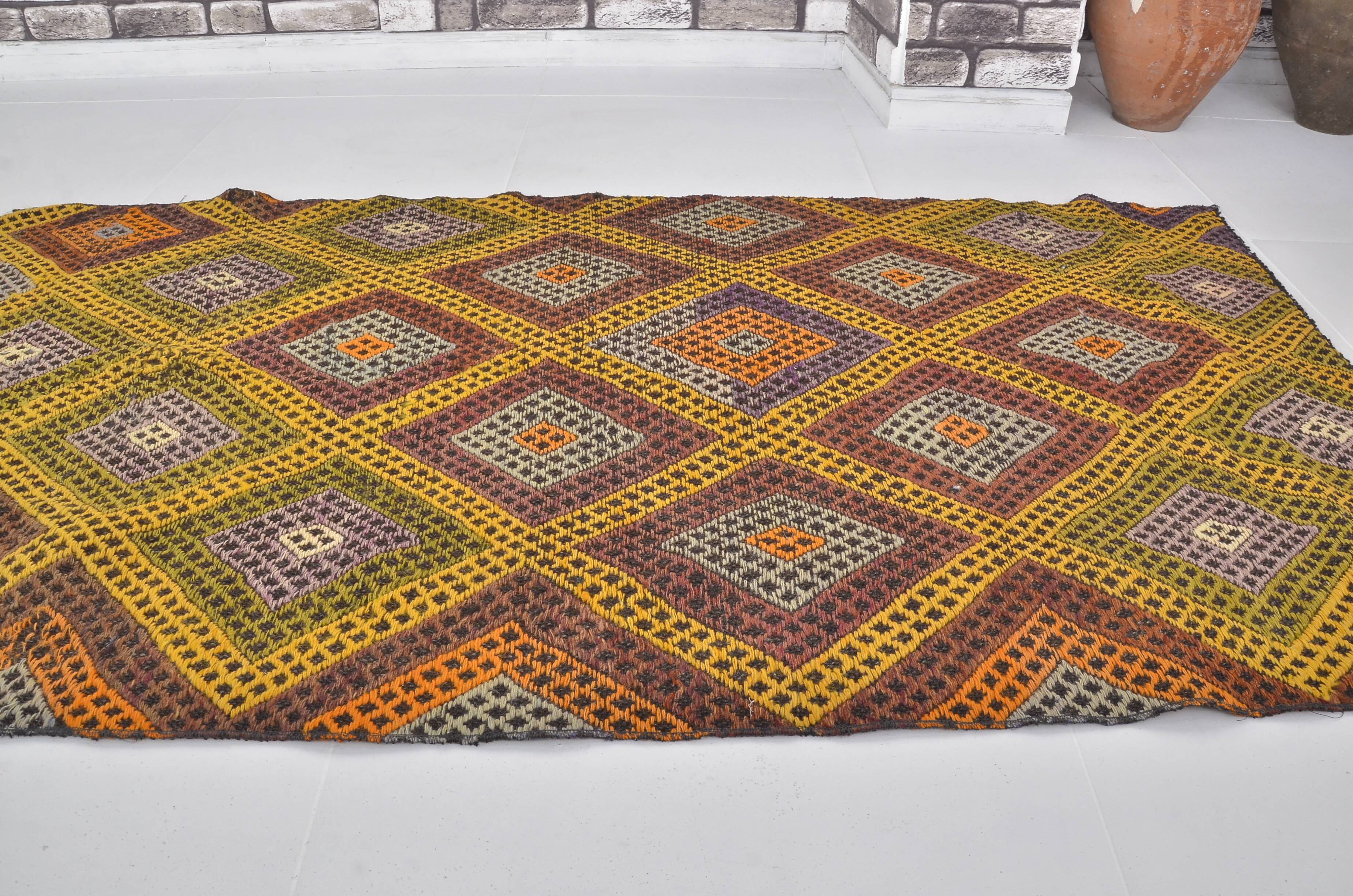 Small Oushak Vintage Kilim Rug sku 1985
