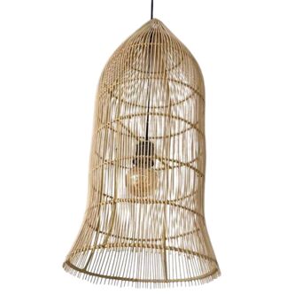 Applique murale en rotin faite main - Boho Lighting - Lampe murale à suspen
