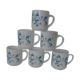 Set de 6 mugs fleurs bleues veronica Arcopal France gj