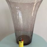 BIOT blue glass vase