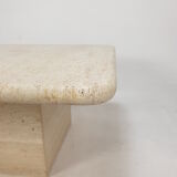 Italian travertine coffee table, 1980