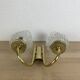 1950s brass and tulip Bubble wall lamp
