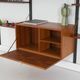 Modular shelving in teak veneer, Denmark, 1970s