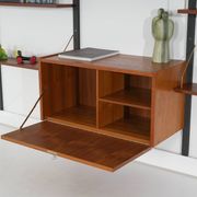 Modular shelving in teak veneer, Denmark, 1970s
