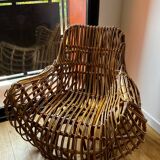 Handcrafted rattan armchair