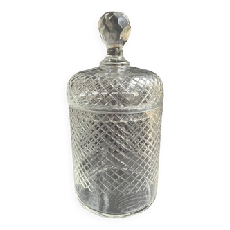 Cut crystal covered pot attributed to Saint Louis