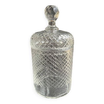 Cut crystal covered pot attributed to Saint Louis