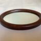 Mini oval wooden mirror