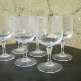 Série de six verres anciens