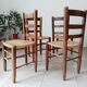 Set of 4 antique mountain chairs in the style of Charlotte Perriand