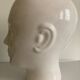Vintage white ceramic face-shaped vase or planter