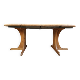 Table de salle à manger extensible XL en pin, style Rainer Daumiller, années 1970