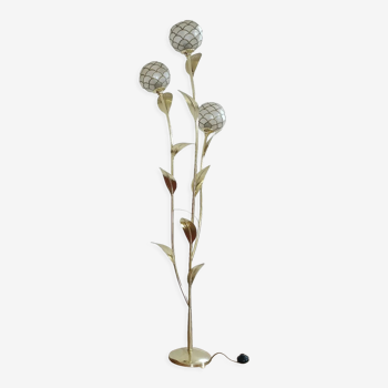 Mother-of-pearl flower floor lamp from the 70s
