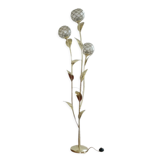 Mother-of-pearl flower floor lamp from the 70s